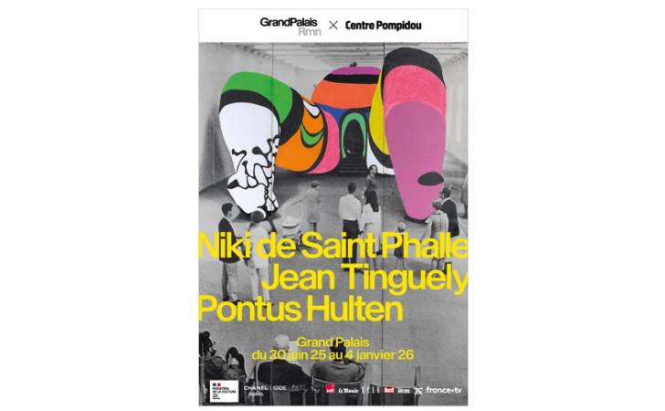 Niki de Saint Phalle, Jean Tinguely, Pontus Hulten au Grand Palais